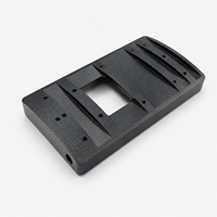 Plaque de montage noire usinée CNC sur mesure avec ouverture pour fenêtre, pour boîtier de base d'équipement industriel OEM