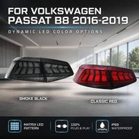 Lampu Belakang LED Modifikasi Smoke PC Lens DRL Rem Mundur untuk Volkswagen Passat B8 2016-2019 Sedan Mod Part