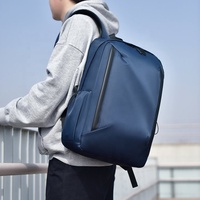 Sac à dos unisexe personnalisable avec logo et motif géométrique, en nylon et polyester, durable, imperméable, pour voyage, école, ordinateur portable, avec fermeture éclair
