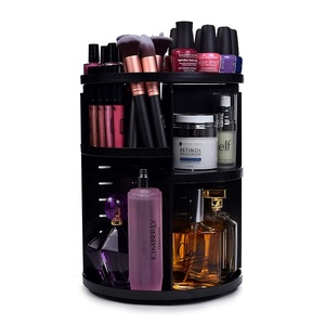 Organizador de maquillaje giratorio 360, estante ajustable de altura y completamente giratorio, organizador de cosméticos para dormitorio - Product Image 1
