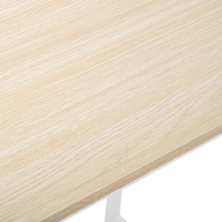 Bureau d'ordinateur de bureau de 32 pouces avec cadre en métal pieds réglables Table d'écriture de surface anti-rayures résistante à l'eau pour l'étude à domicile