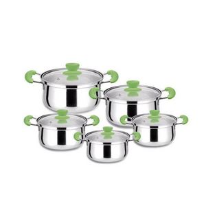 Wholesale 10pcs Home and Kitchen <b>Pot</b> Stainless Steel Casserole Mental Non Stick Pan Cheap Kitchen Utensil Cookware <b>Sets</b> - Product Image 4