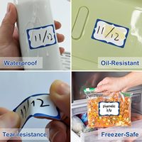 CATIFLIN 405 Stück wasserfeste, selbstklebende, rechteckige Namensschilder, Aufkleber für Kinder, Schulbedarf, Ausstellungskleidung, 7,6 x 5,1 cm große Etiketten