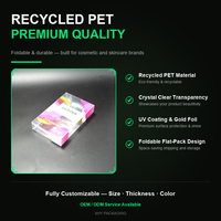 Boîte d'emballage pliable en PVC/PET transparent gaufré imprimé sur mesure, recyclée, avec impression de logo personnalisée pour l'emballage du consommateur