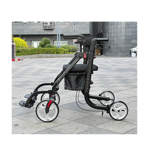 Déambulateur <span class=keywords><strong>pliable</strong></span> <span class=keywords><strong>ultra</strong></span>-léger à 4 roues avec siège pour personnes âgées, idéal pour l'extérieur - Vente en gros - Product Image 5