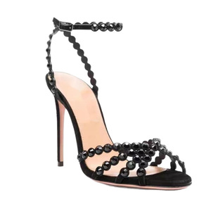 Nuovi Arrivi Primavera/Estate 2026: Sandali con Tacco a Spillo Super Alto, Decorati con Ananas Dorato e Strass, Stile Etereo e Alla Moda per Occasioni Casual e Banchetti - Product Image 5