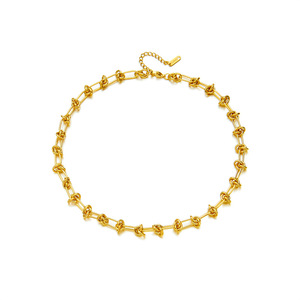 European American Fashion Hip Hop Street Style Knotted Minimalist Chain Necklace Titanium Steel Exaggerated Punk Clavicle Chain - Product Image 5