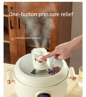 Olla a Presión Eléctrica Multifuncional de Diseño Coreano con un Solo Botón para Aliviar la Presión, Antiadherente, Sin Humo, 4L