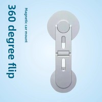 Supports de téléphone pour ordinateur portable en alliage, à double pliage flexible, anti-tremblement, rotation à 360 degrés, avec fixation magnétique discrète