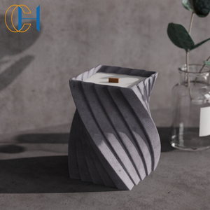 <span class=keywords><strong>CH</strong></span> เทียนหอมถั่วเหลืองธรรมชาติสำหรับตกแต่งบ้านภาชนะทำจากซีเมนต์ลายนูนโลโก้ตามธรรมชาติฉลากส่วนตัว - Product Image 3