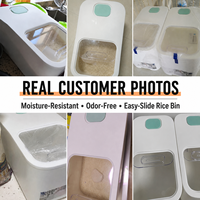 Contenants en plastique hermétiques pour farine, sucre, riz avec couvercles, boîtes de rangement et bacs pour le stockage du riz, des aliments pour animaux de compagnie