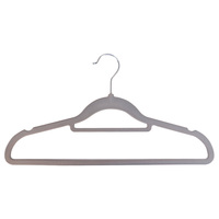 Cintre de costume en velours gris noir pour vêtements