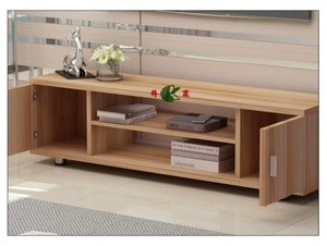 Mobile <span class=keywords><strong>TV</strong></span> Moderno per Televisori da 70-75 <span class=keywords><strong>Pollici</strong></span> con Ripiani in Vetro e Armadietti, Grande Centro di Intrattenimento - Product Image 4