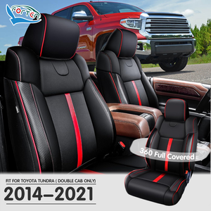 Tundra Çift Kabin Crew Max Deri Koltuk Kılıfları Toyota Araba Koltuk Kılıfları Toptan Araba Koltuk Kılıfları için En İyi Araba Koltuk Kılıfları - Product Image 1