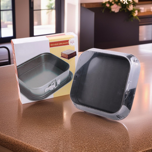 Square Cake Pan Carbon Steel Non Stick Springform Bottom Baking Tray DIY Cake <b>Mold</b> - Product Image 3