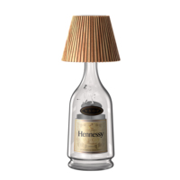 Lampe à vin LED sans fil rechargeable décorative pour maison intelligente, en ABS, design contemporain, salon, marron, tactile