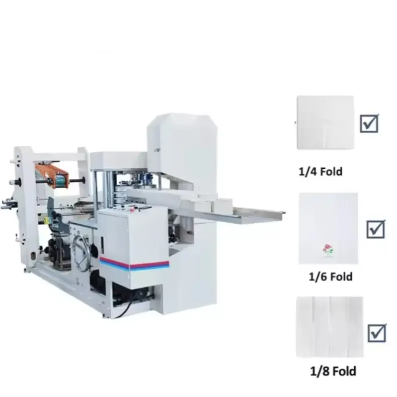 Tissue Making Machine Tafels Papier Vouwen Verschillende Grootte Papier Tissue Verpakking Machinefacial Tissuepapier Maken Machine Prijs