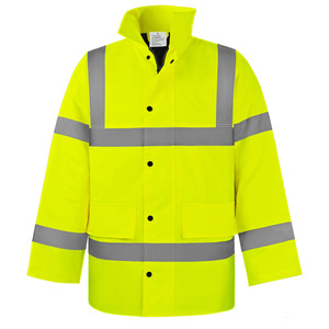 Chaqueta de seguridad de alta visibilidad, ropa de algodón reflectante, impermeable y cálida, para ingeniería de tráfico, ropa de trabajo SMLXL2XL - Product Image 1
