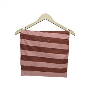 Tela de Algodón a Rayas Marrón Beige, Tela de Algodón Puro para Correr, Tela de Algodón Suave Tejida, Tela para Confección de Ropa Hecha a Mano - Product Image 1