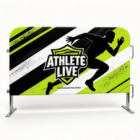 Housse de barricade en polyester extensible robuste et recyclable, imprimée par sublimation pour mât de drapeau en aluminium, publicité d'entreprise