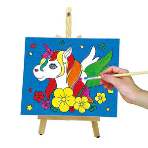 Hot Sale <strong>Brand</strong> TBC the <strong>Best</strong> Crafts 12pcs 12ml Acrylic <strong>Paints</strong> Kits Kids Art Studio <strong>Paint</strong> <strong>Brush</strong> with Palette Wooden Display Easel - Product Image 5