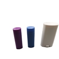 Conteneur vide en plastique de 75g pour déodorant solide, flacon ovale personnalisable avec mécanisme rotatif