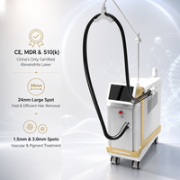 Appareil d'épilation laser Alexandrite vertical 755 1064, équipement médical certifié CE MDR TGA, épilation laser à impulsions longues