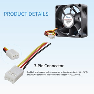 Bóng mang mini quạt thông gió động cơ 70mm 7cm 70x70x25mm 3inch quạt nhỏ Mini DC 12V 24V tốc độ cao không chổi than DC người hâm mộ - Product Image 2