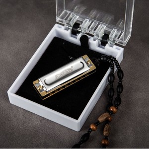 Harmonica diatonique orientale 8 trous 8 tons chromée portable pour débutants en Do DF8 Blues Harmonica - Product Image 6