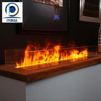 Cheminée électrique Verre approuvé CE de qualité supérieure Vente d'intérieur Feu à led rouge Mur en métal Style d'article Salon Flamme moderne