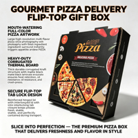 Boîtes à pizza personnalisées 9/12 pouces, designs élégants de haute qualité, personnalisables avec logo, idéales pour les pizzerias