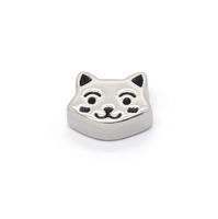 Perles tamis à matcha en acier inoxydable 316, accessoires pour la cérémonie du thé japonaise, perles creuses mignonnes de dessin animé, pièces d'outils de thé DIY