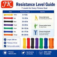 Juego de Bandas de Resistencia de Látex Jinke, 5 Niveles, Asistencia para Dominadas, para Entrenamiento de Fuerza en el Gimnasio, Ejercicio en Casa, Estiramiento