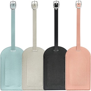 Custom Luggage <b>Name</b> Tag PU Leather for Suitcase Baggage Handbag Travel Bag Label Suitcase Tag Luggage Label Tag - Product Image 1