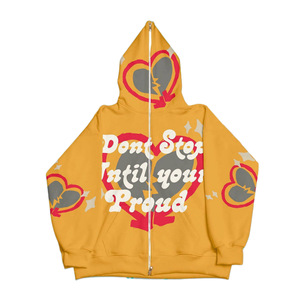 Sweats à capuche pour hommes avec logo personnalisé pour l'impression bouffante Nouveau design Hip Hop Streetwear Sweat à capuche ras du cou avec fermeture éclair pour la saison d'automne - Product Image 3