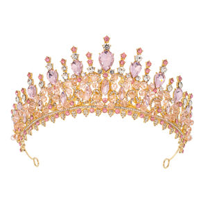 Luxe Baroque <span class=keywords><strong>Diamant</strong></span> Couronne Diadème Reine Couronnes Diadème pour Mariée Princesse Alliage avec Strass pour Mariage - Product Image 6
