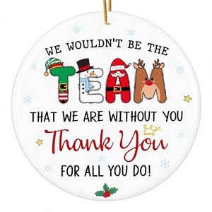 Ornement de Noël en céramique 2025 – Cadeau de remerciement pour femmes, supérieures, équipes, collègues – Décoration de fêtes - Product Image 4