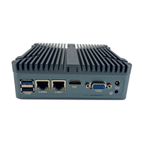 Ordinateur intégré sans ventilateur industriel portable Intel I3 I5 I7 RAM en option SSD double LAN RS232 RS485 plusieurs ports USB HD Mini Pc
