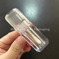 ISMAN Vente en gros de tubes à gloss à lèvres carrés transparents de 6 ml avec un grand applicateur, emballage de gloss à lèvres entièrement transparent, logo personnalisé