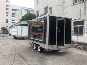 Carrinho de Café Móvel, Trailer de <span class=keywords><strong>Bar</strong></span> de Coquetéis, Caminhão de Sorvete, Cozinha Móvel, Trailer de Comida com Churrasqueira, Hot Dog e Pizza Totalmente Equipado - Product Image 3