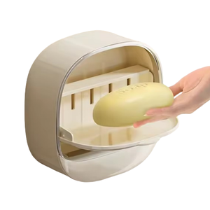 High Quality Plastic Wall Mounted <strong>Soap</strong> Dispenser Rack Waterproof Toilet <strong>Soap</strong> <strong>Holder</strong> with Perforation-Free Design - Product Image 2