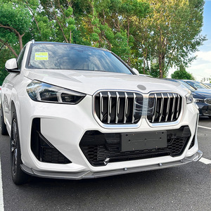Amp-Z Front Bumper Lip Splitter For Bmw X1 Ix1 U11 M Sport 2023+ Matte Piano Black Carbon Fiber Texture - Product Image 1