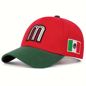 Cappello da Baseball America Messico Ricamato con Patch M, Cappellini Messicani per Feste e Ingrosso - Vendita Calda - Product Image 5