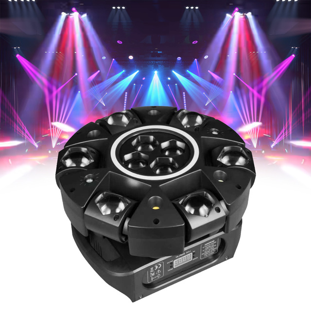 150W 6-Arm Moving Head Light RGBW Stage Effect Lighting Projector DMX Voice Control Light for DJ Disco Party Concert Wedding