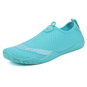 Sandales décontractées légères cyan pour le sport, respirantes, à surface tissée, semelle fine et souple, idéales pour la marche - Product Image 1