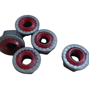 Écrous autobloquants hexagonaux jaunes zingués avec joint <span class=keywords><strong>d</strong></span>'<span class=keywords><strong>étanchéité</strong></span> à insert rouge pour équipements de puissance hydraulique - Product Image 3