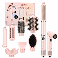 Lisseur ionique professionnel, multi-styler, brosse à air chaud, sèche-cheveux, 8 en 1, styler pour cheveux, boucleur multifonction Bldc