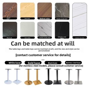 Gran oferta, mesa de bistro de madera maciza y Metal de diseño moderno para restaurante, comida rápida, comedor, cafetería, Hotel, uso en la sala de estar - Product Image 4