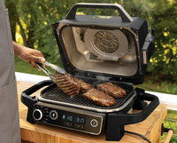 Barbecue extérieur 7-en-1 pour cuire, rôtir et griller, fonctionne avec des granulés de bois, respectueux de l'environnement