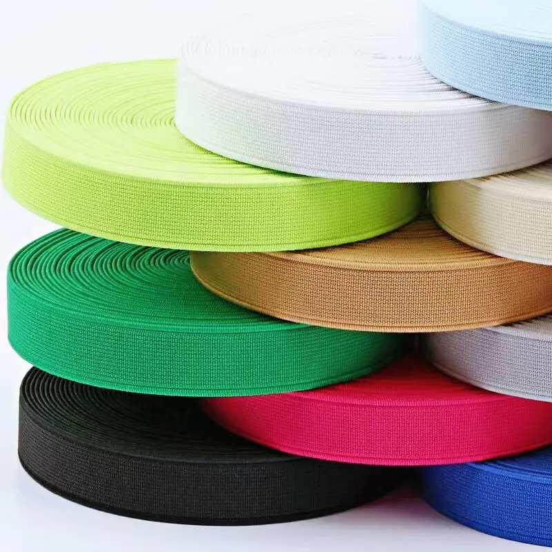 Colorful elastic tape thickened 1.5/2.0/5cm wide flat high stretch latex filament double-sided expansion tape
